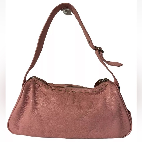 Sigrid Olsen Small  Hobo Purse/Shoulder Bag Genuine Smooth Leather Light Pink - Picture 4 of 15